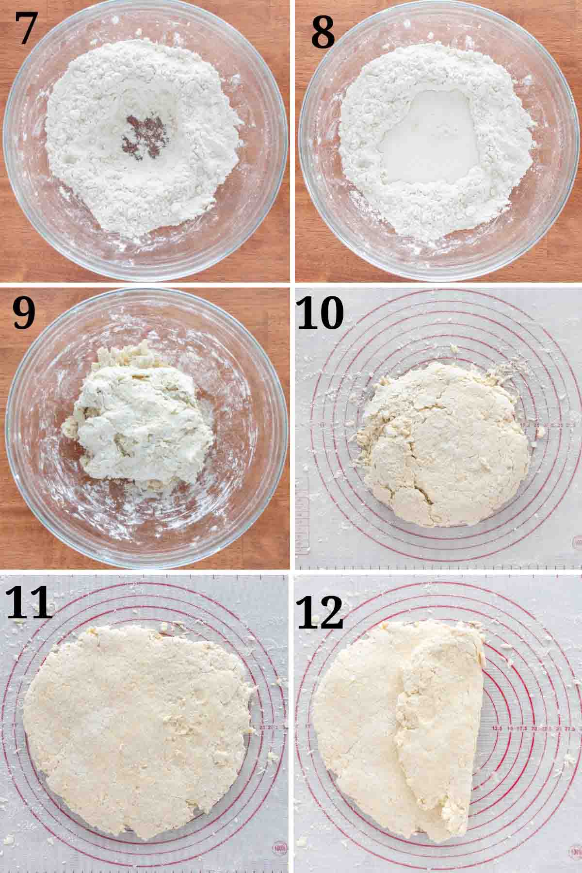 Collage showing the next steps in the recipe.