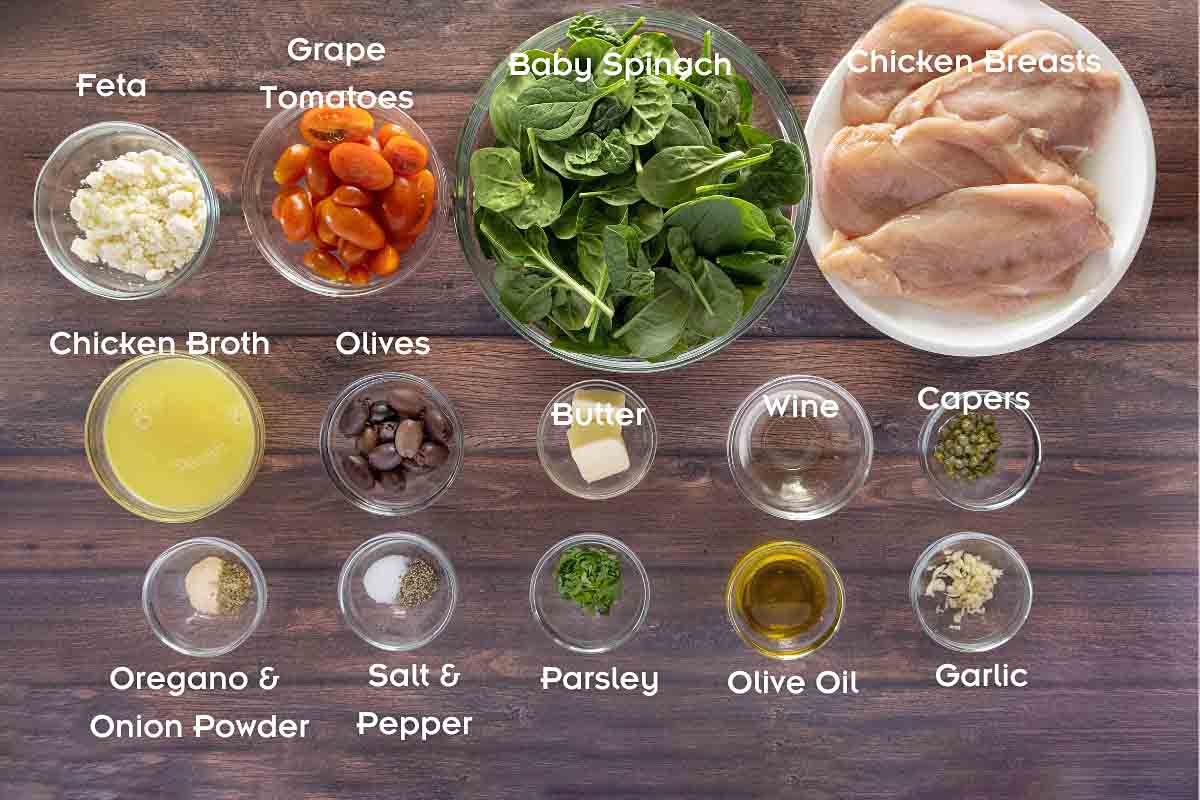 Ingredients for the recipe.