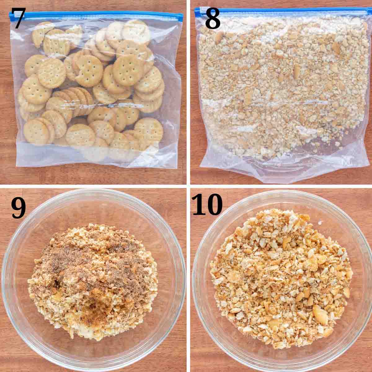 Collage showing the next steps in the recipe.