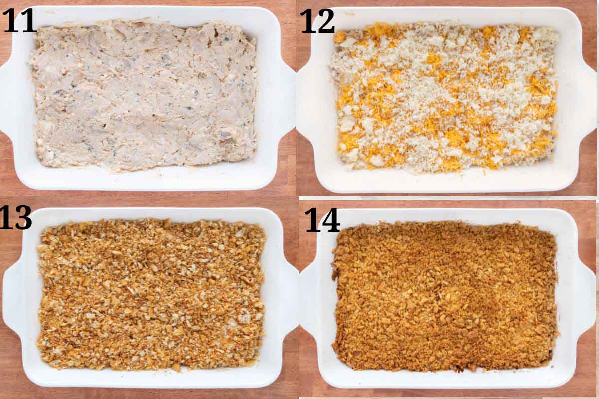 Collage showing the final steps in the recipe.