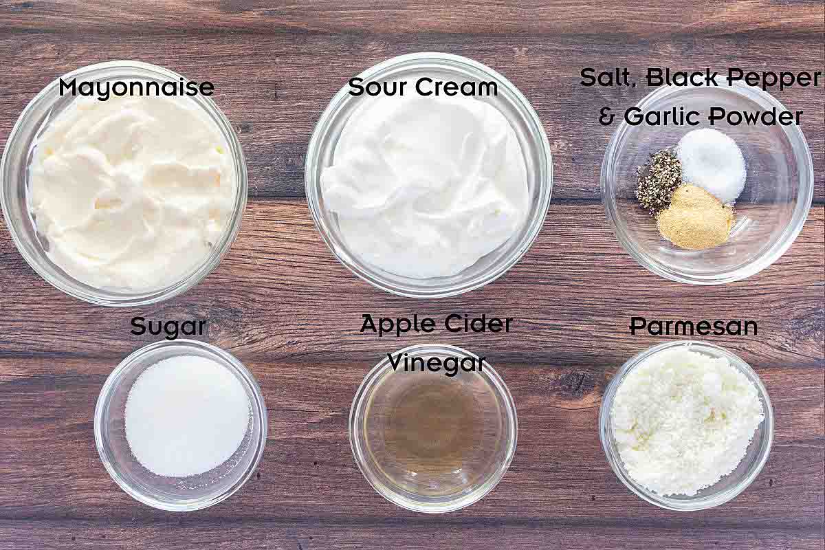 Ingredients to make the dressing.
