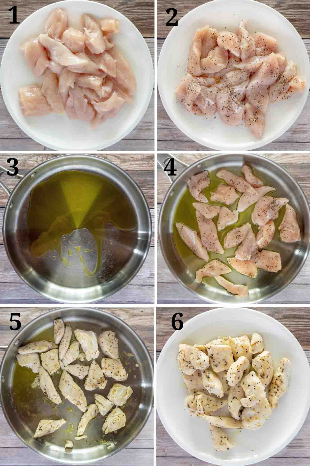 Collage showing how to begin the recipe.
