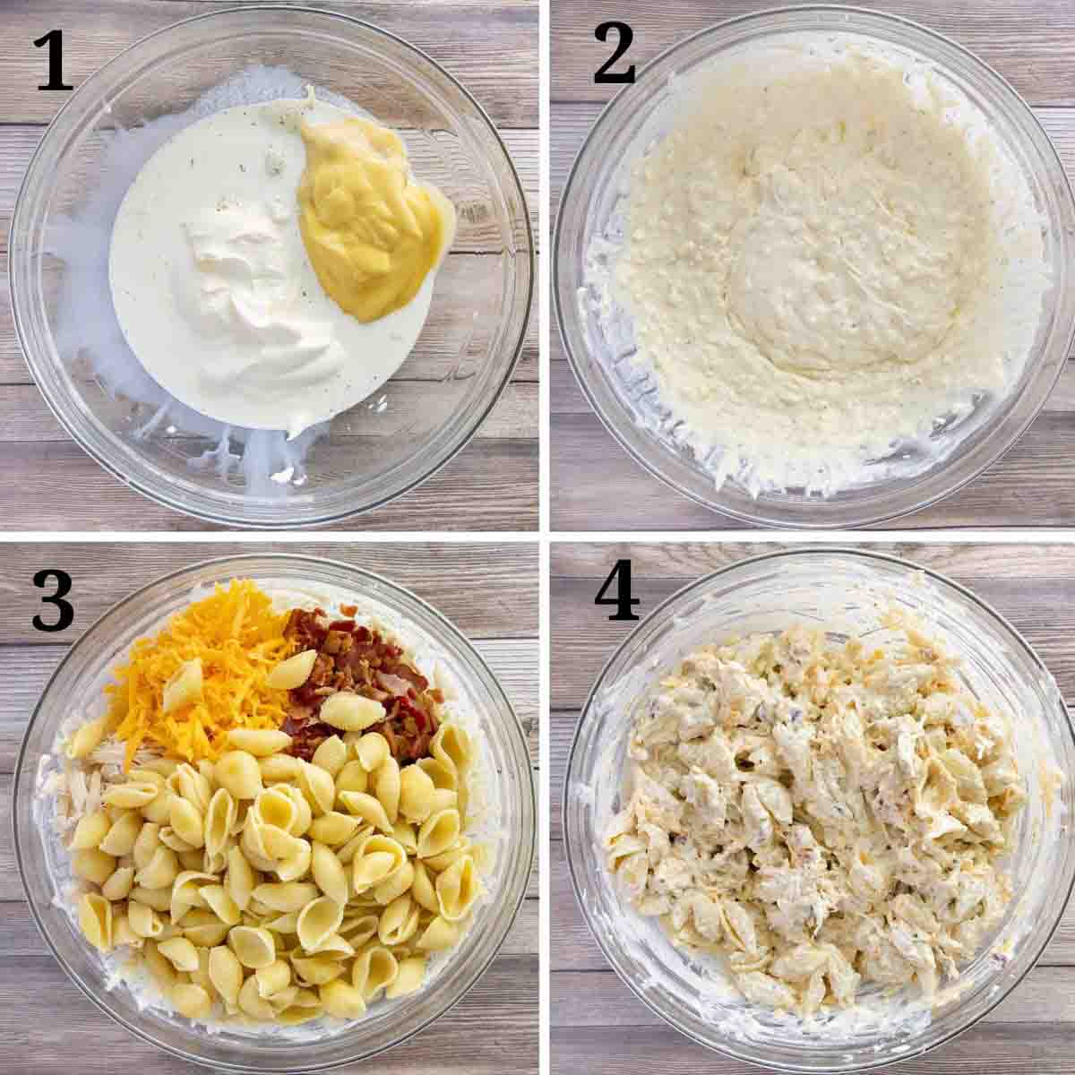 Collage showing how to begin the recipe.
