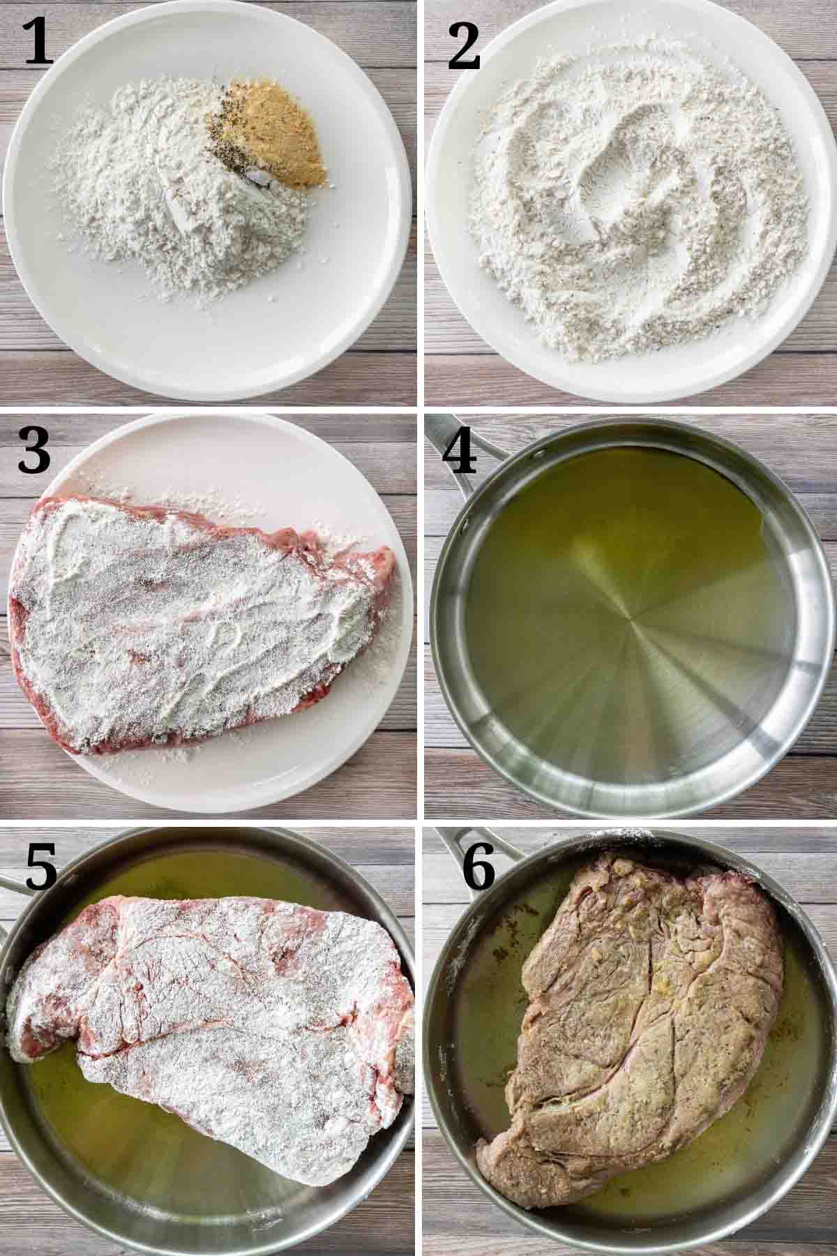 Collage showing how to begin the recipe.