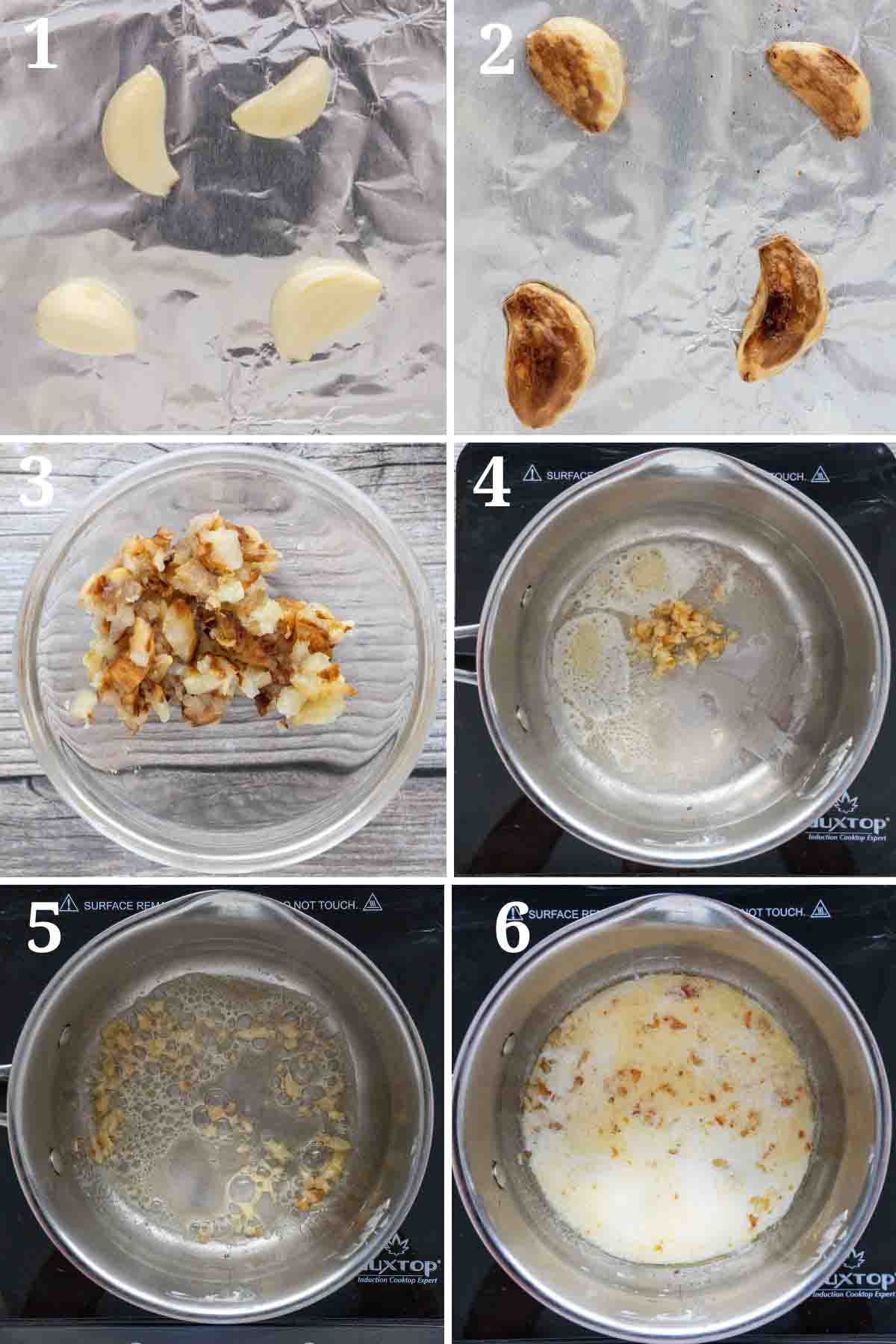 Collage showing how to begin the recipe.