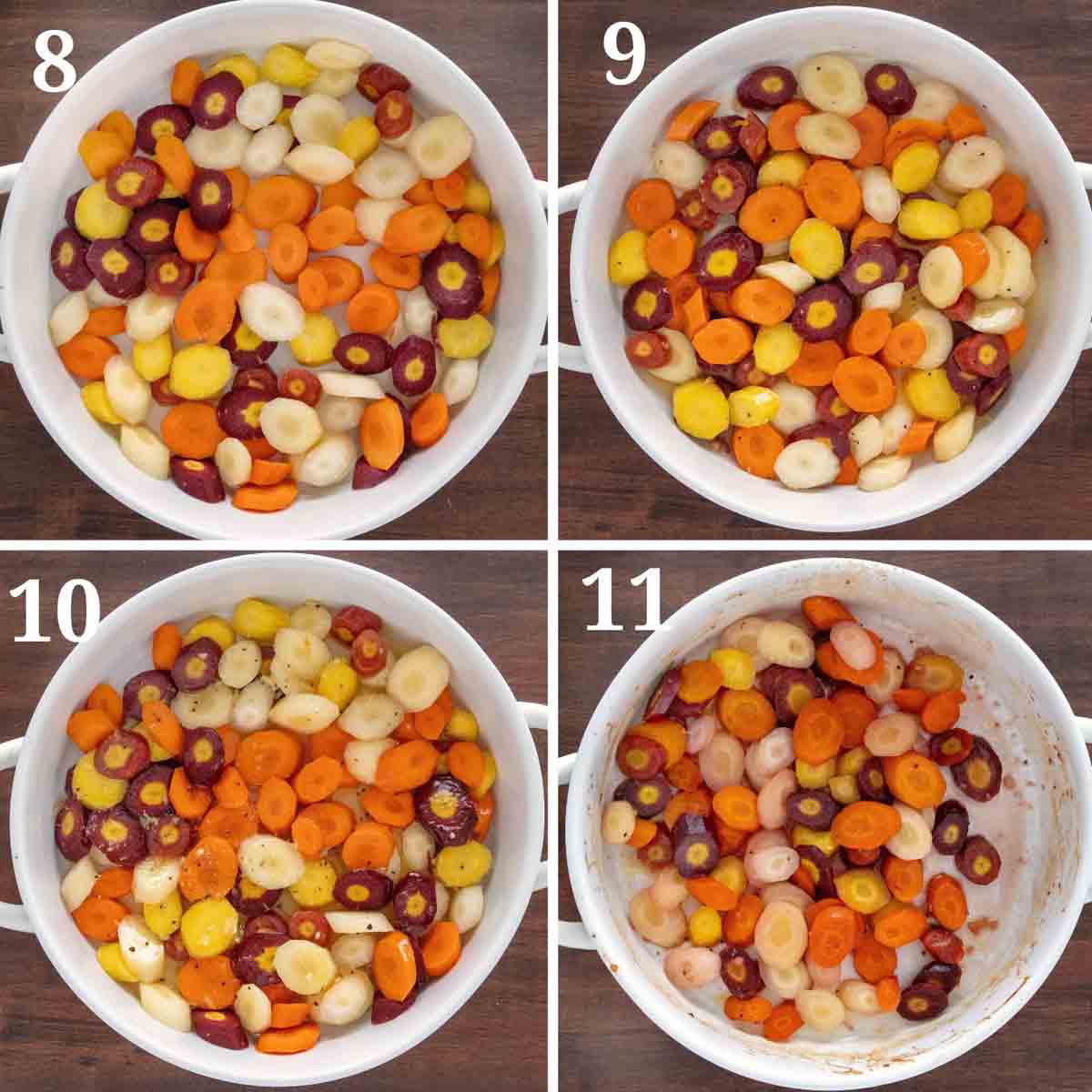 Collage showing hot finish the recipe.