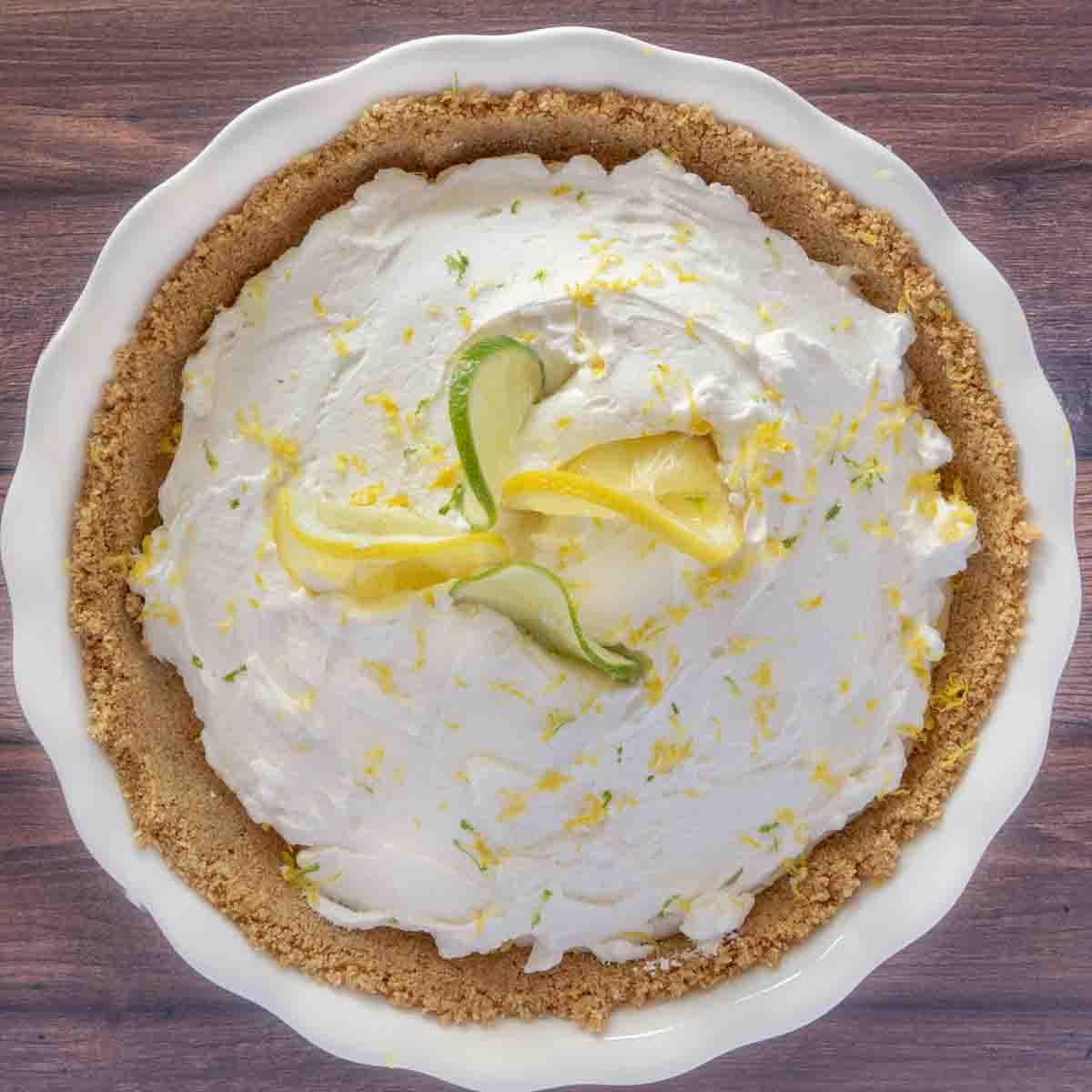 Whole lemon icebox pie