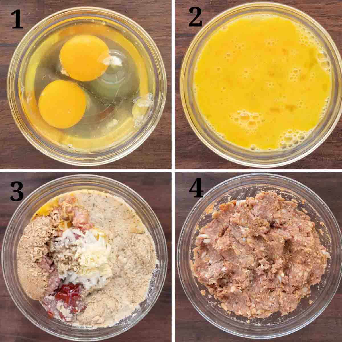 Collage showing how to begin the recipe.