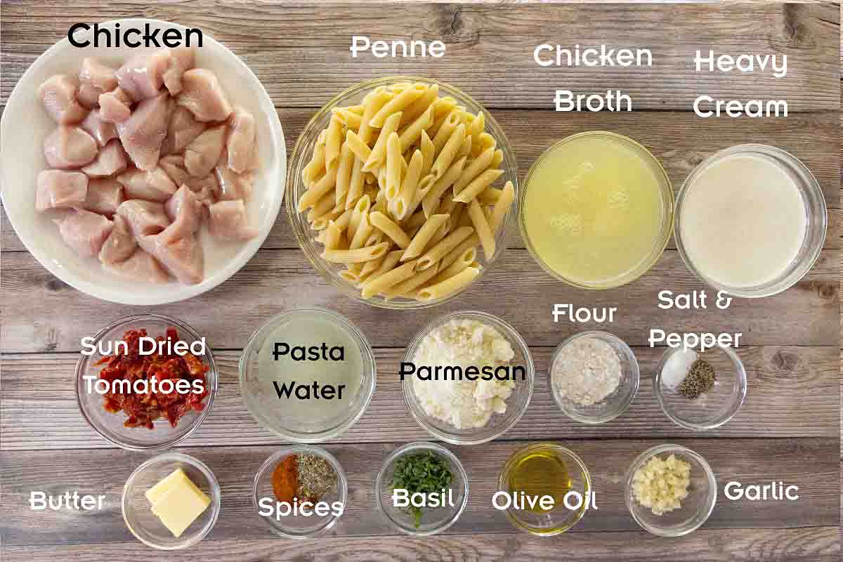 Ingredients to make the recipe.