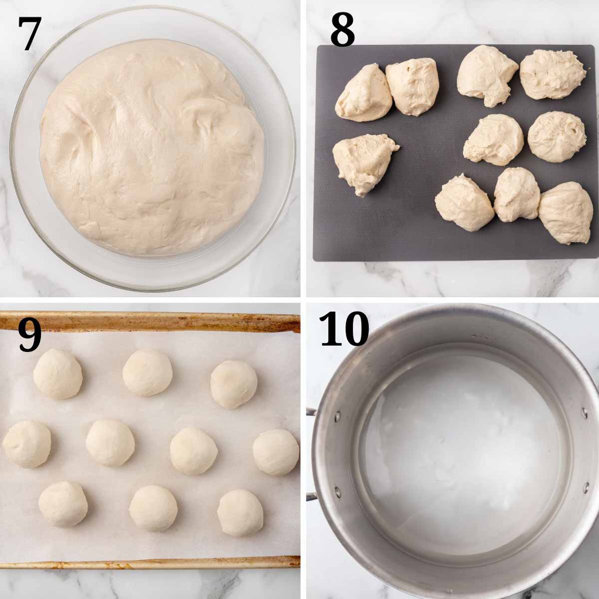 Collage showing the next steps in the recipe.
