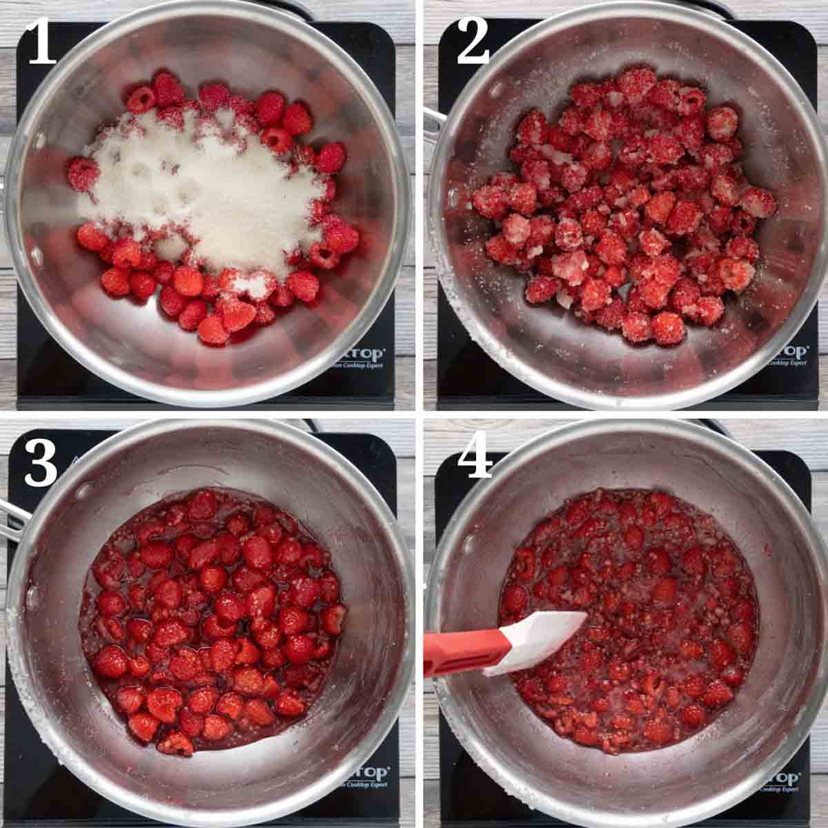Collage showing how to begin the recipe.