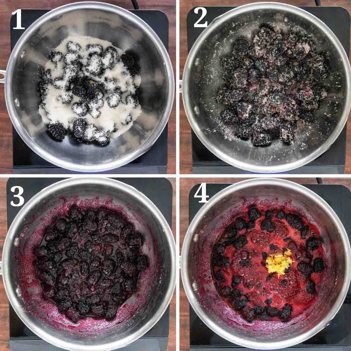 Collage showing how to begin the recipe.