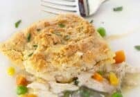 Pinterest image for chicken cobbler.