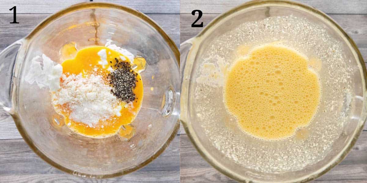 Collage showing how to begin the recipe.