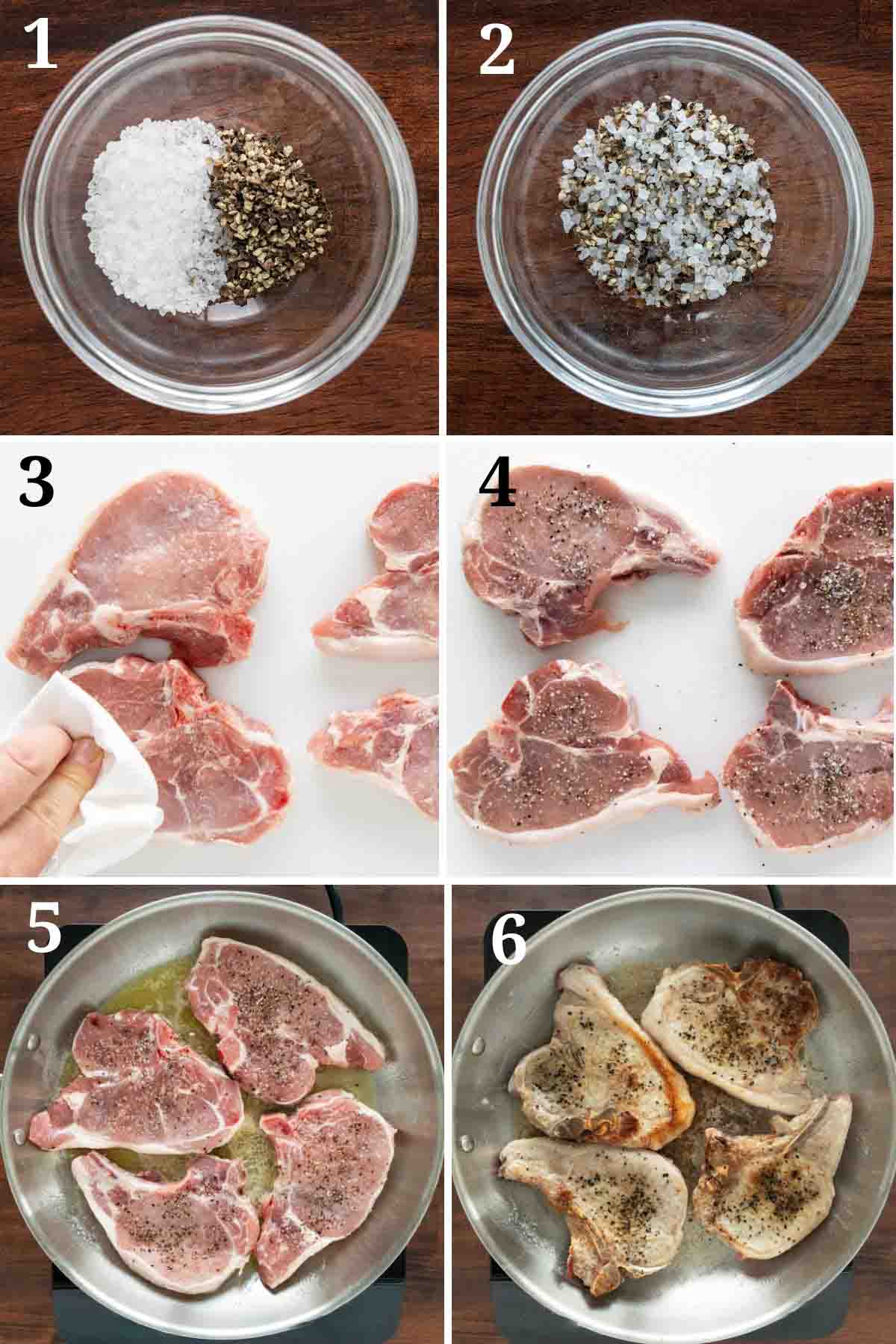 Collage showing how to begin the recipe.