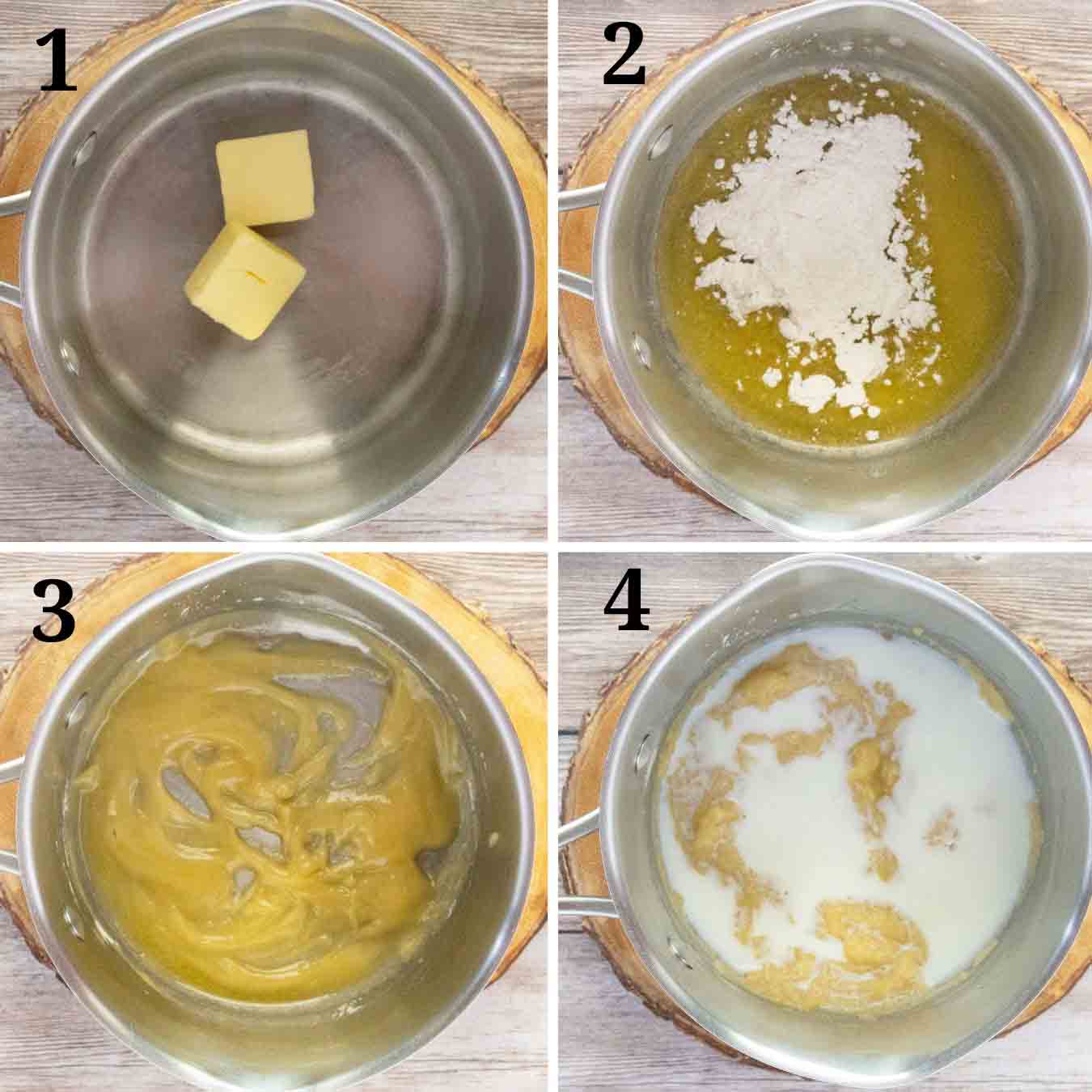 Collage showing how to begin the recipe.