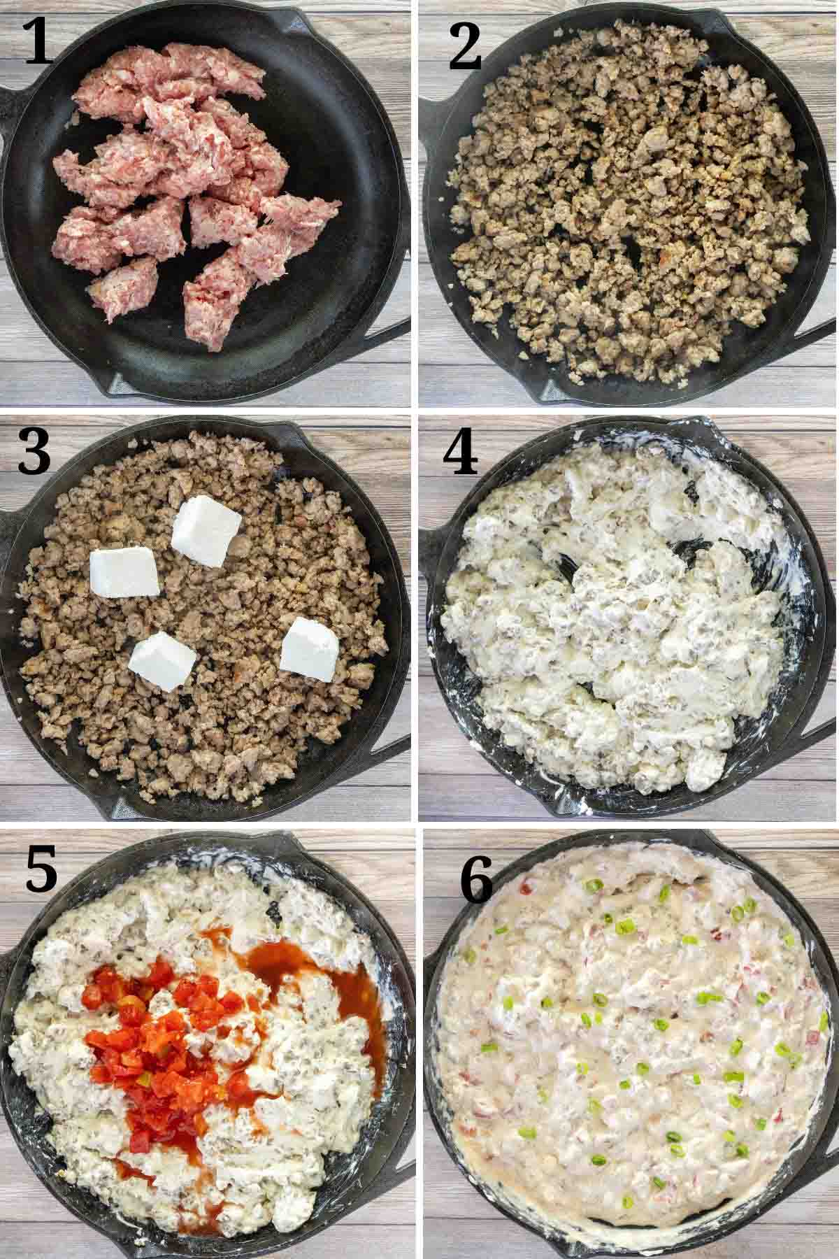 Collage showing how to make the recipe.