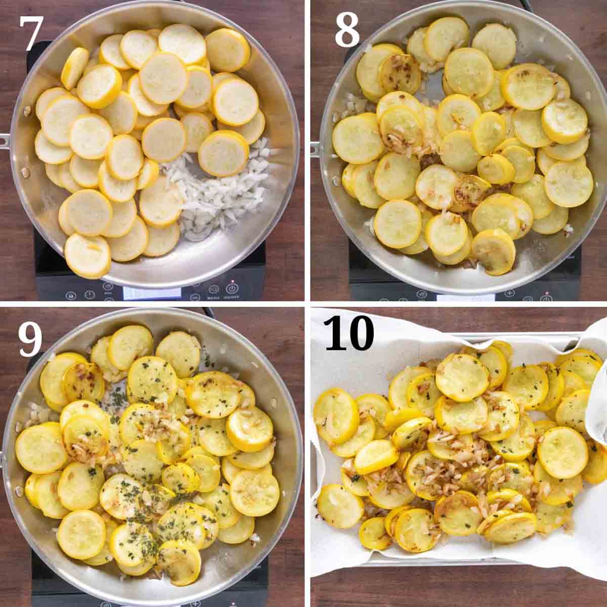 Collage showing the next steps in the recipe.