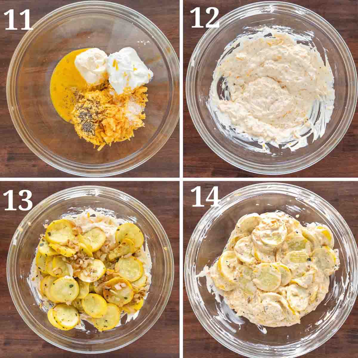 Collage showing the next steps in the recipe.