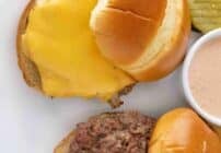 Pinterest image for bison burgers.