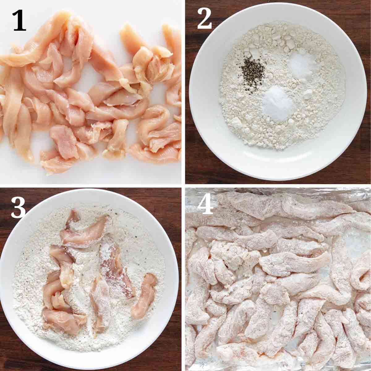 Collage showing how to begin the recipe.