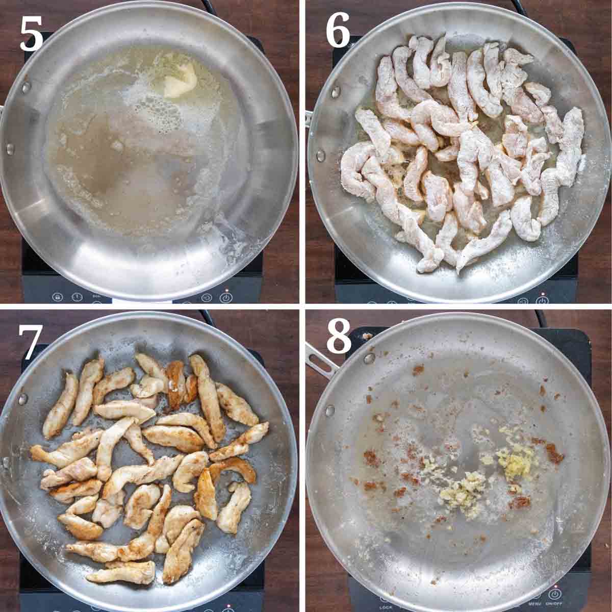 Collage showing the next steps in the recipe.