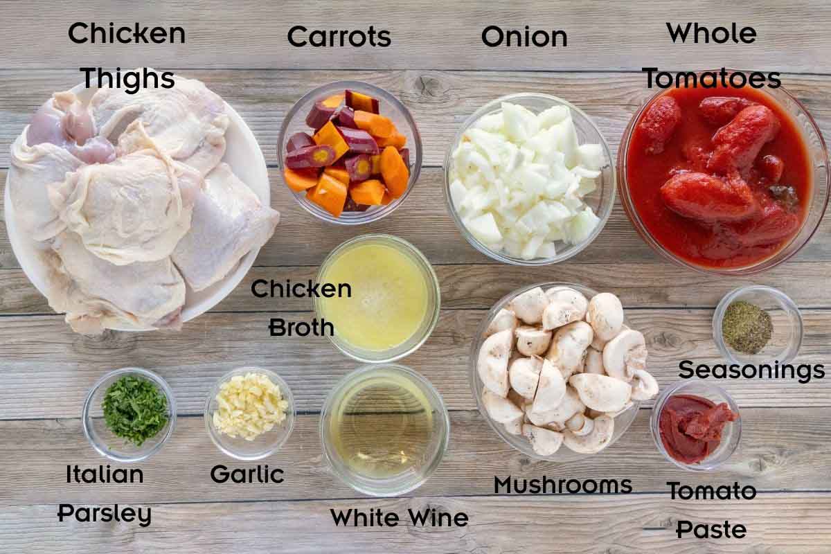 Ingredients to make the recipe.