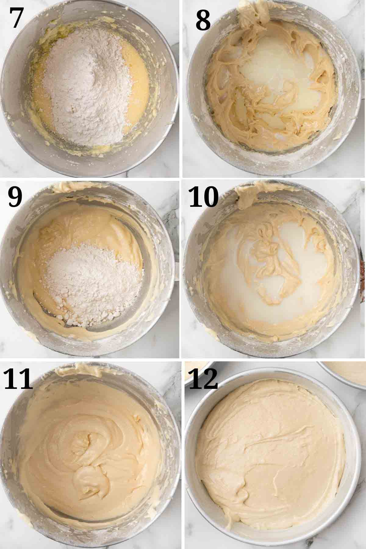 Collage showing the next steps in the. recipe.
