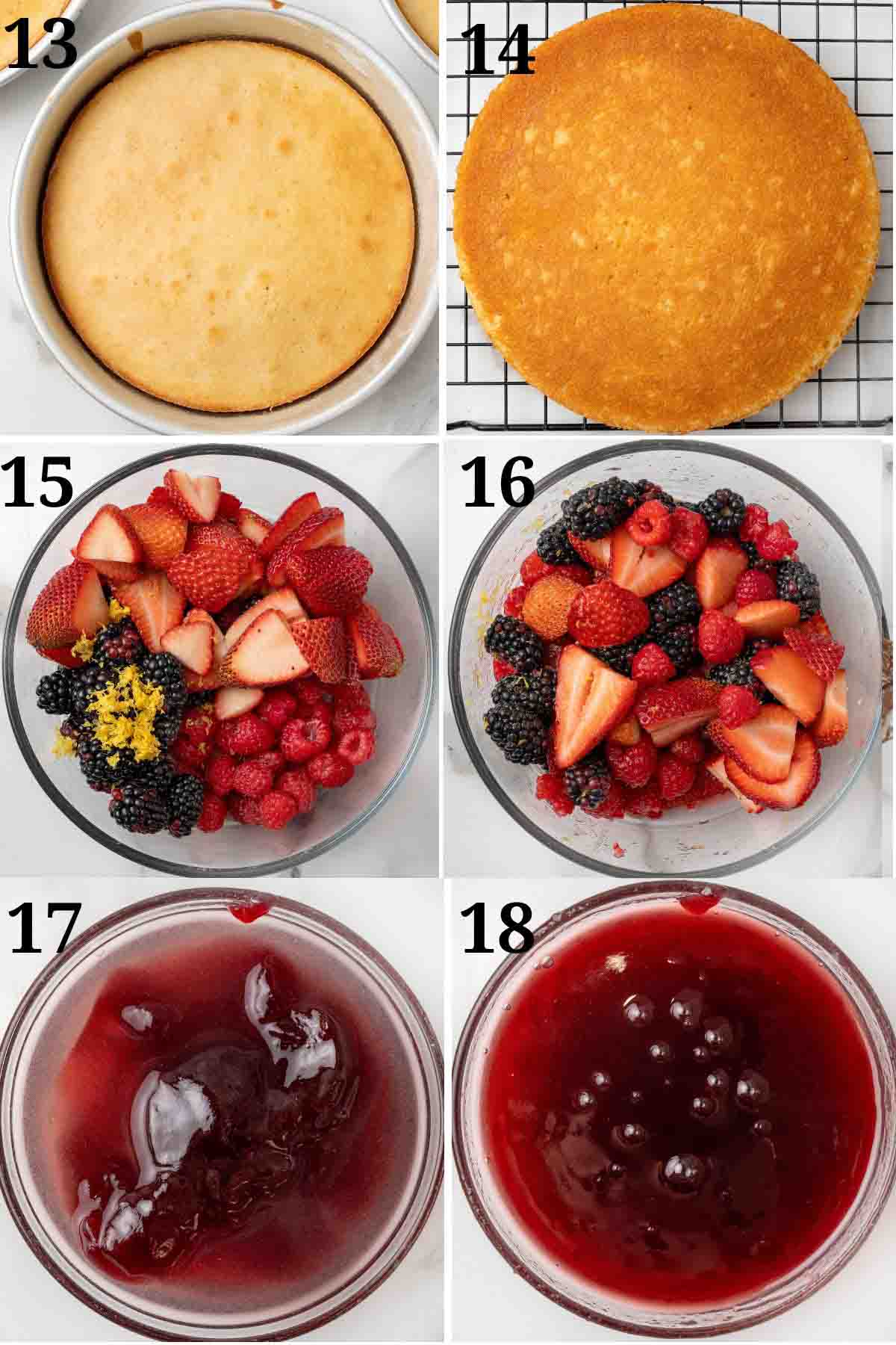 Collage showing the next steps in the. recipe.