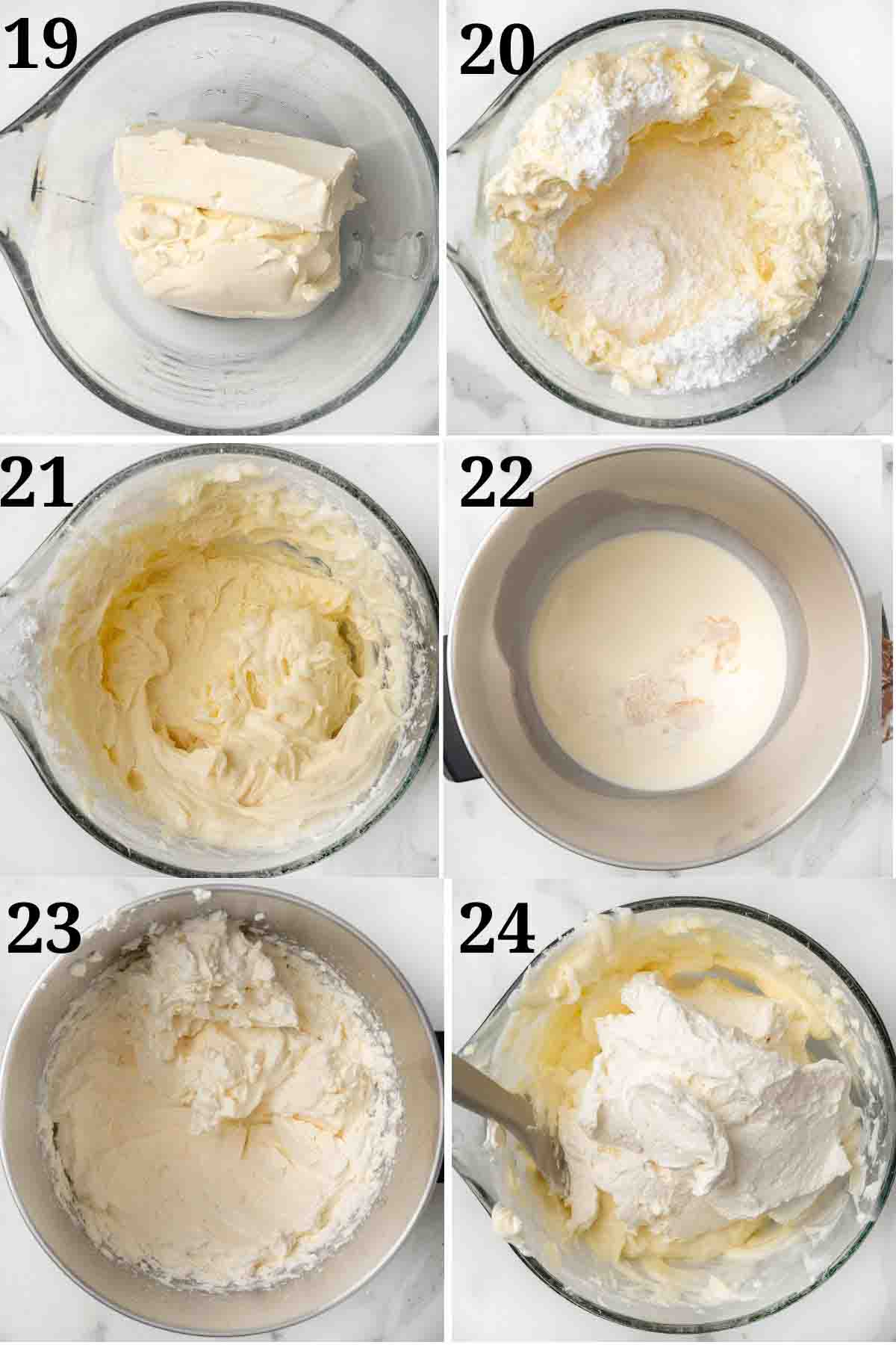 Collage showing the next steps in the. recipe.