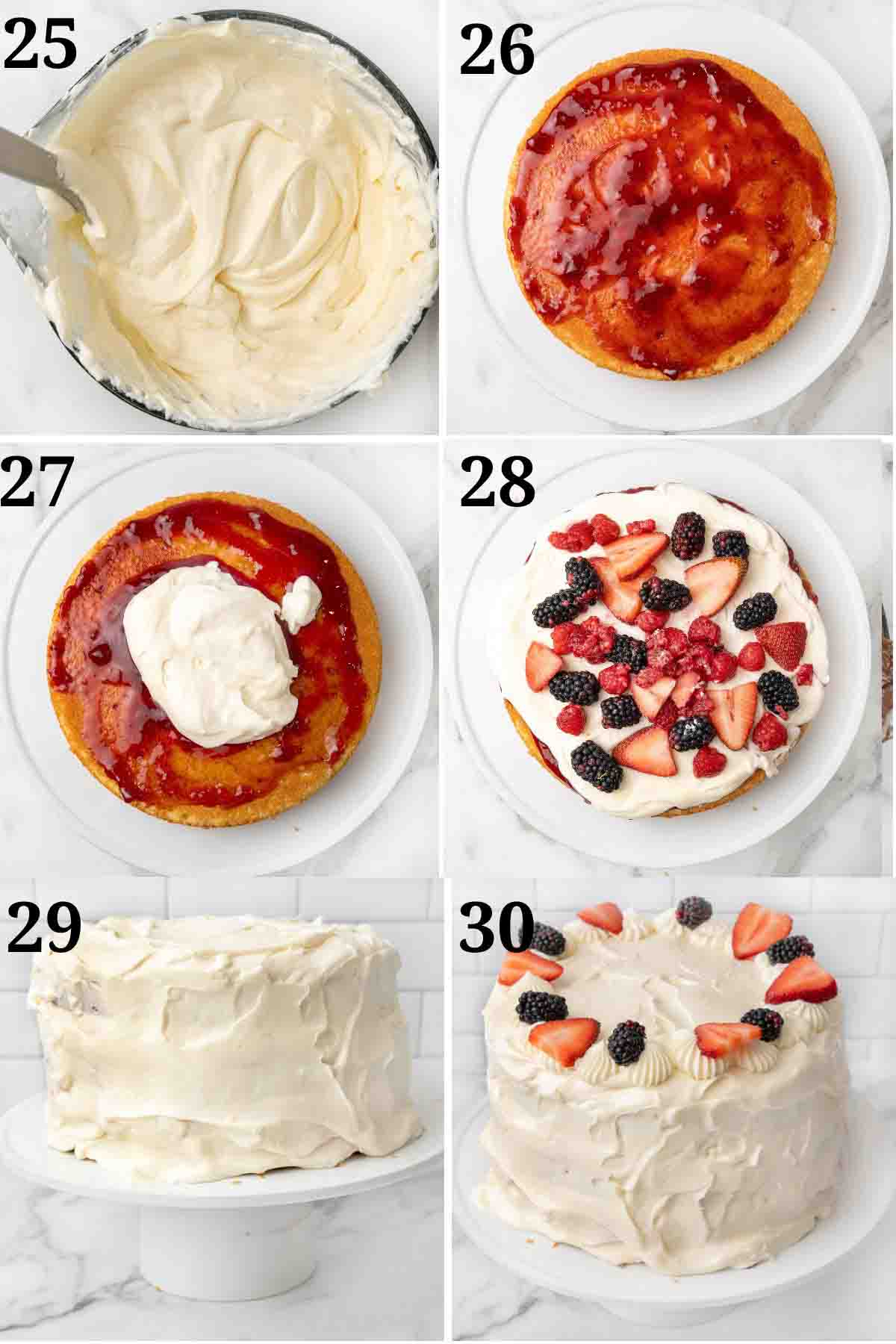 Collage showing now to finish the recipe.