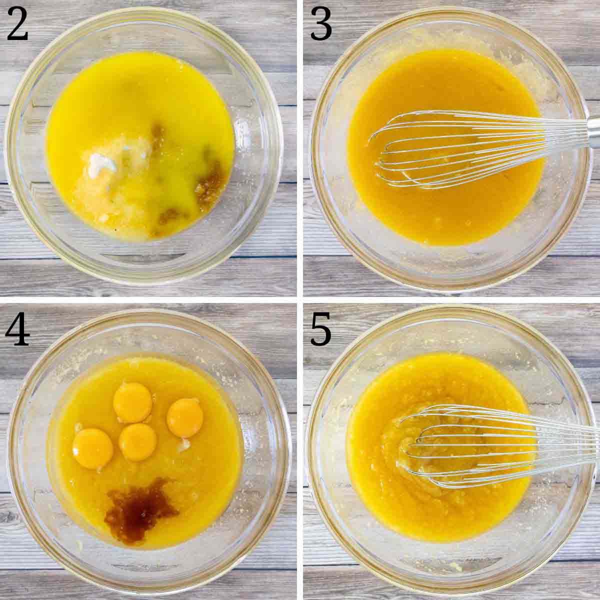 Collage showing how to begin the recipe.