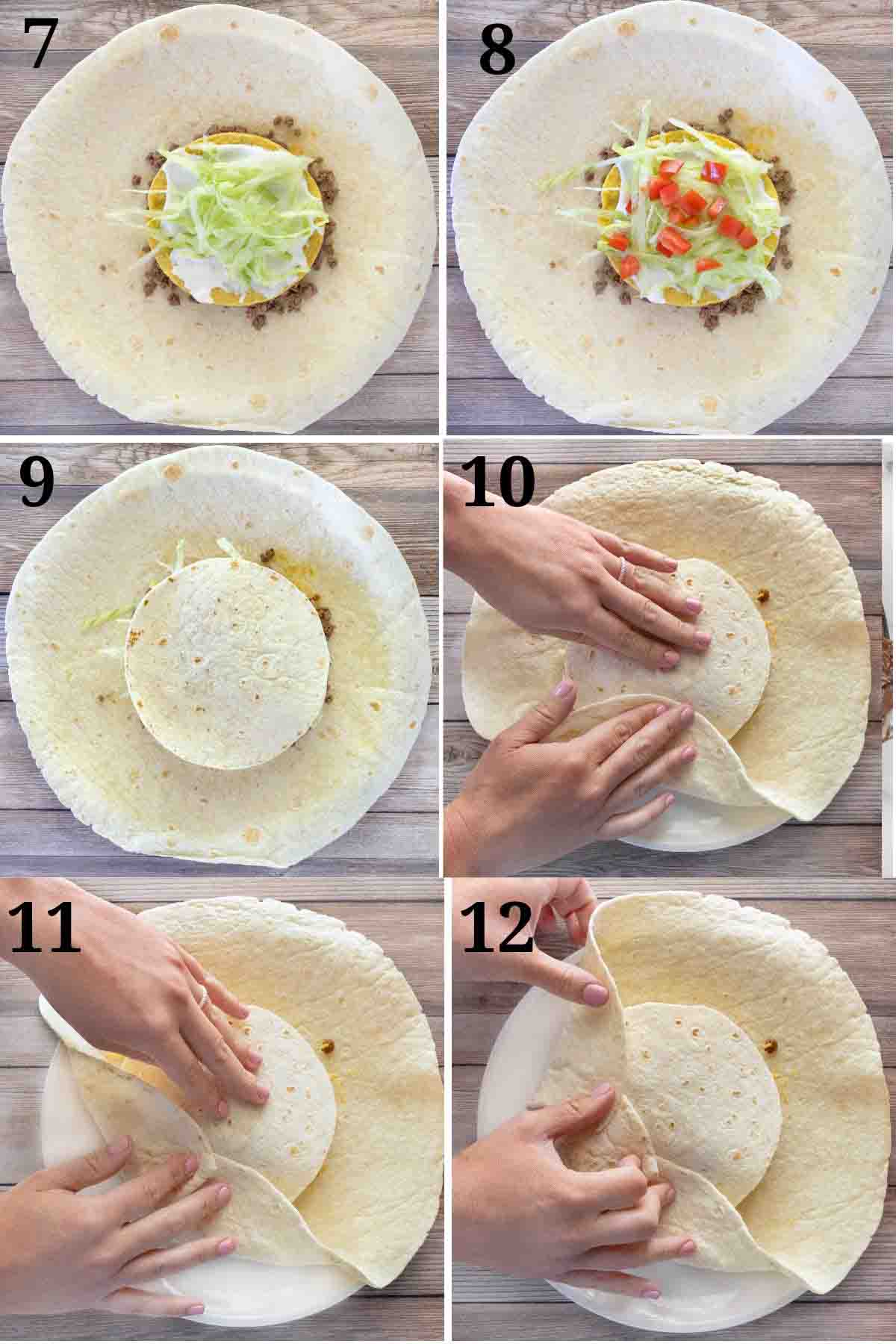 Collage showing the next steps in the recipe.