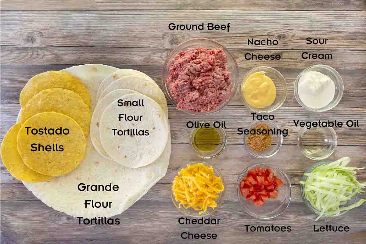 Ingredients to make the reicpe.