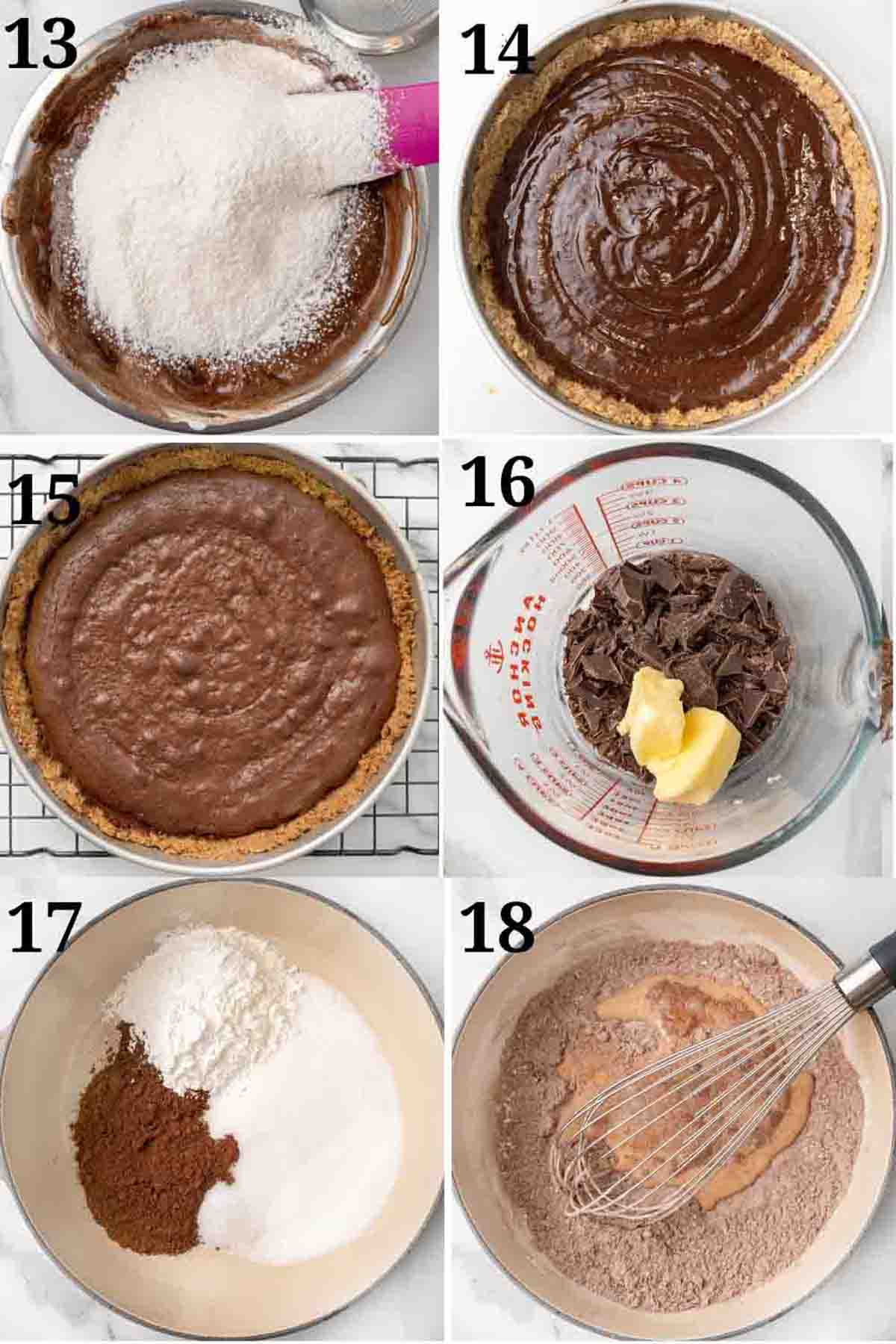 Collage showing the next steps in the recipe.