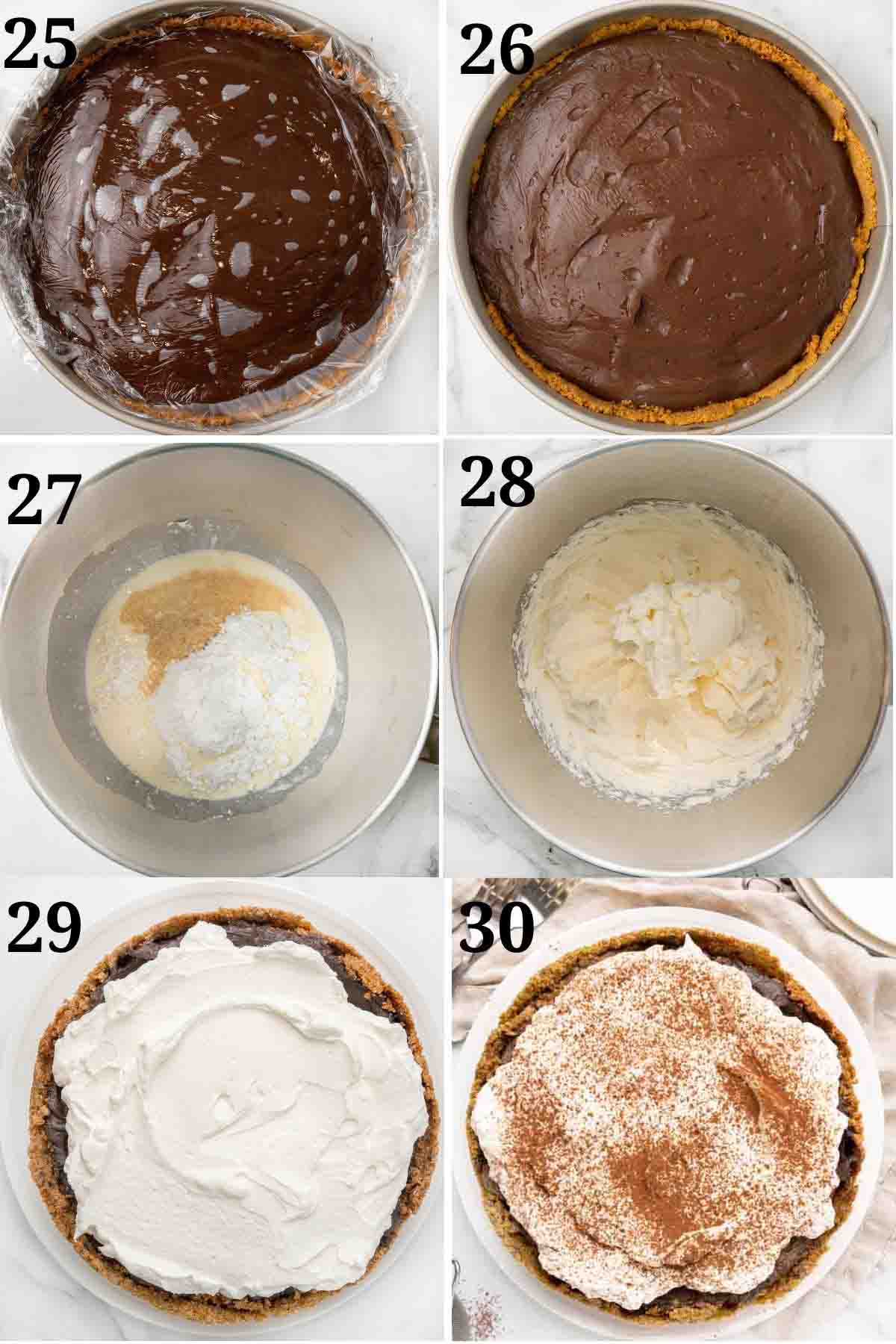 Collage showing the final steps in the recipe.