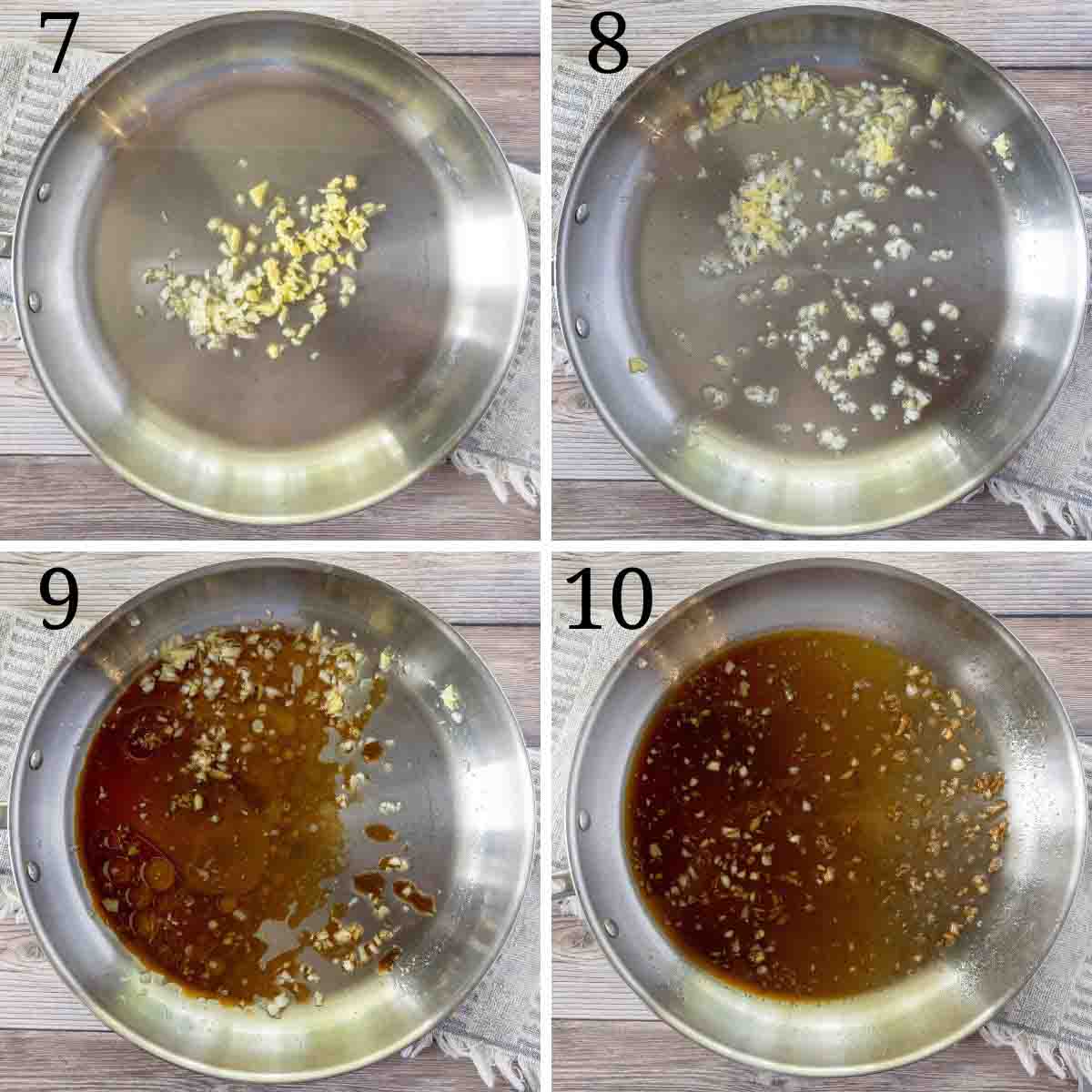 Collage showing the next steps in the recipe.