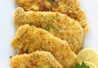 Pinterest image for Pork Schnitzel.