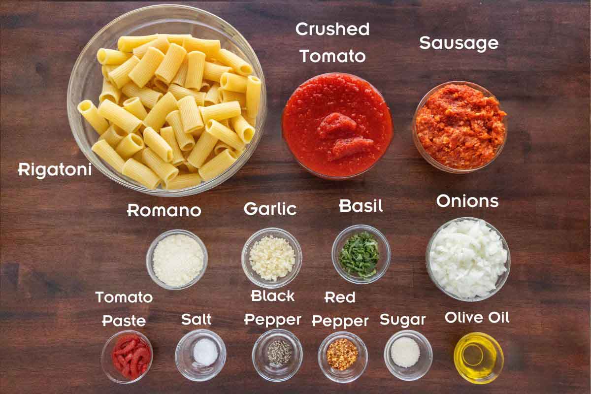 Ingredients to make the recipe.