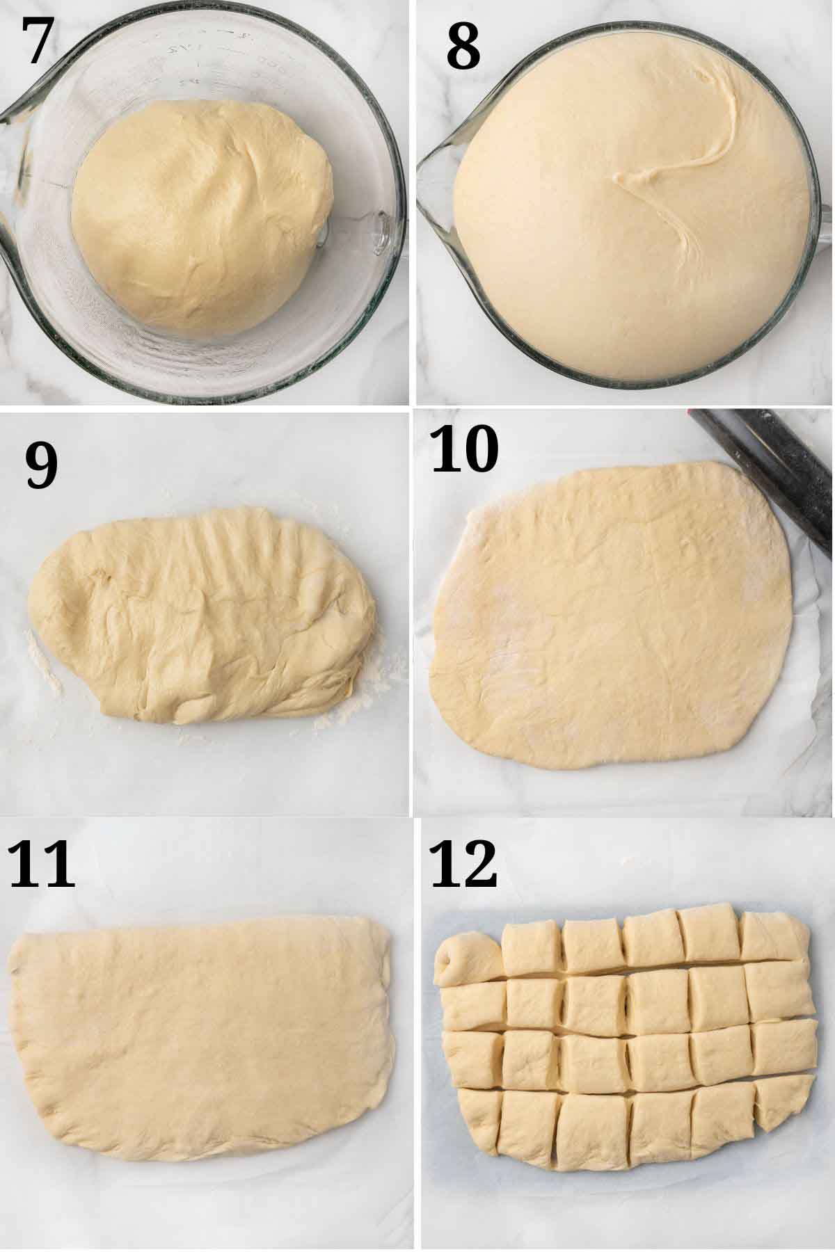 Collage showing the next steps in the recipe.