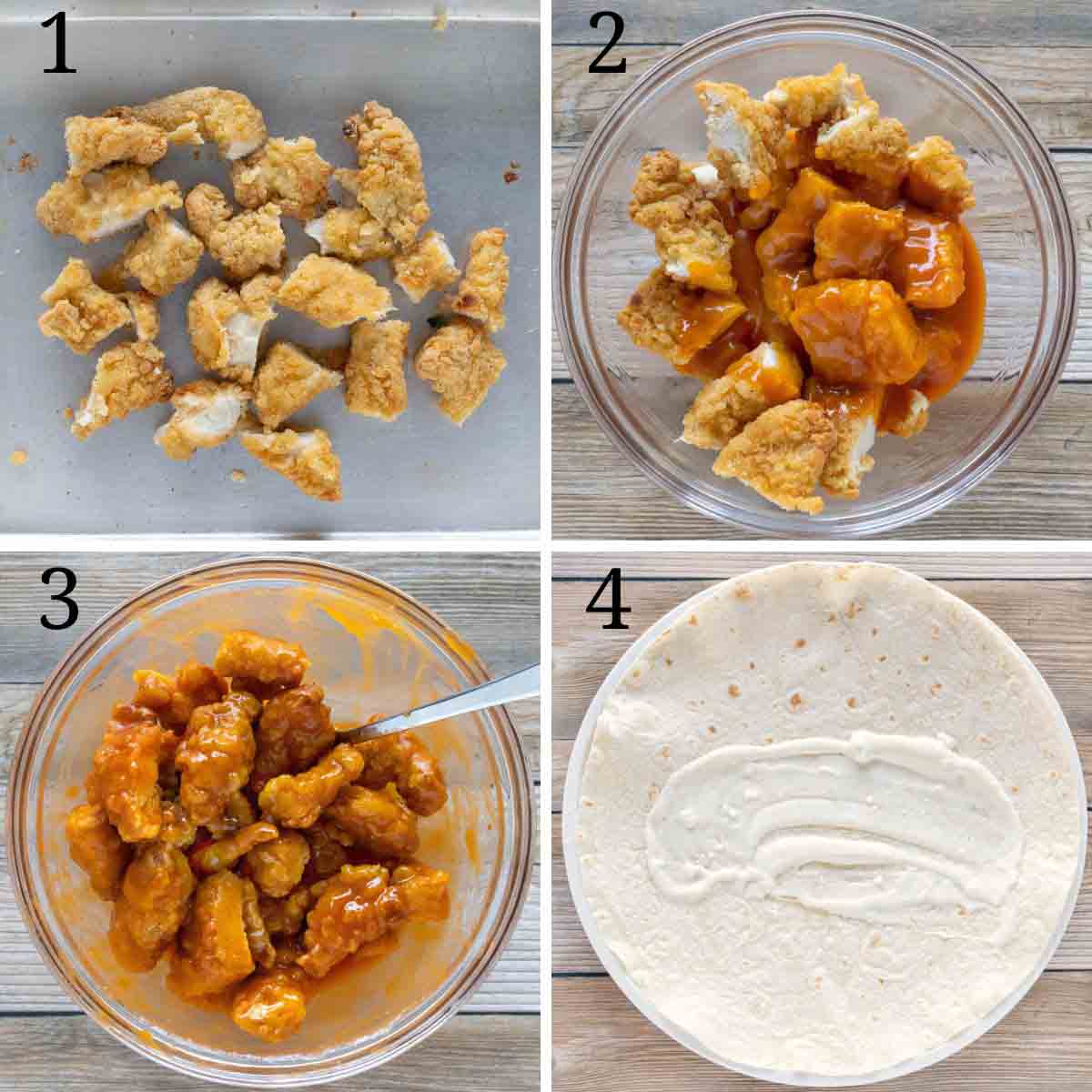 Collage showing how to begin the recipe.