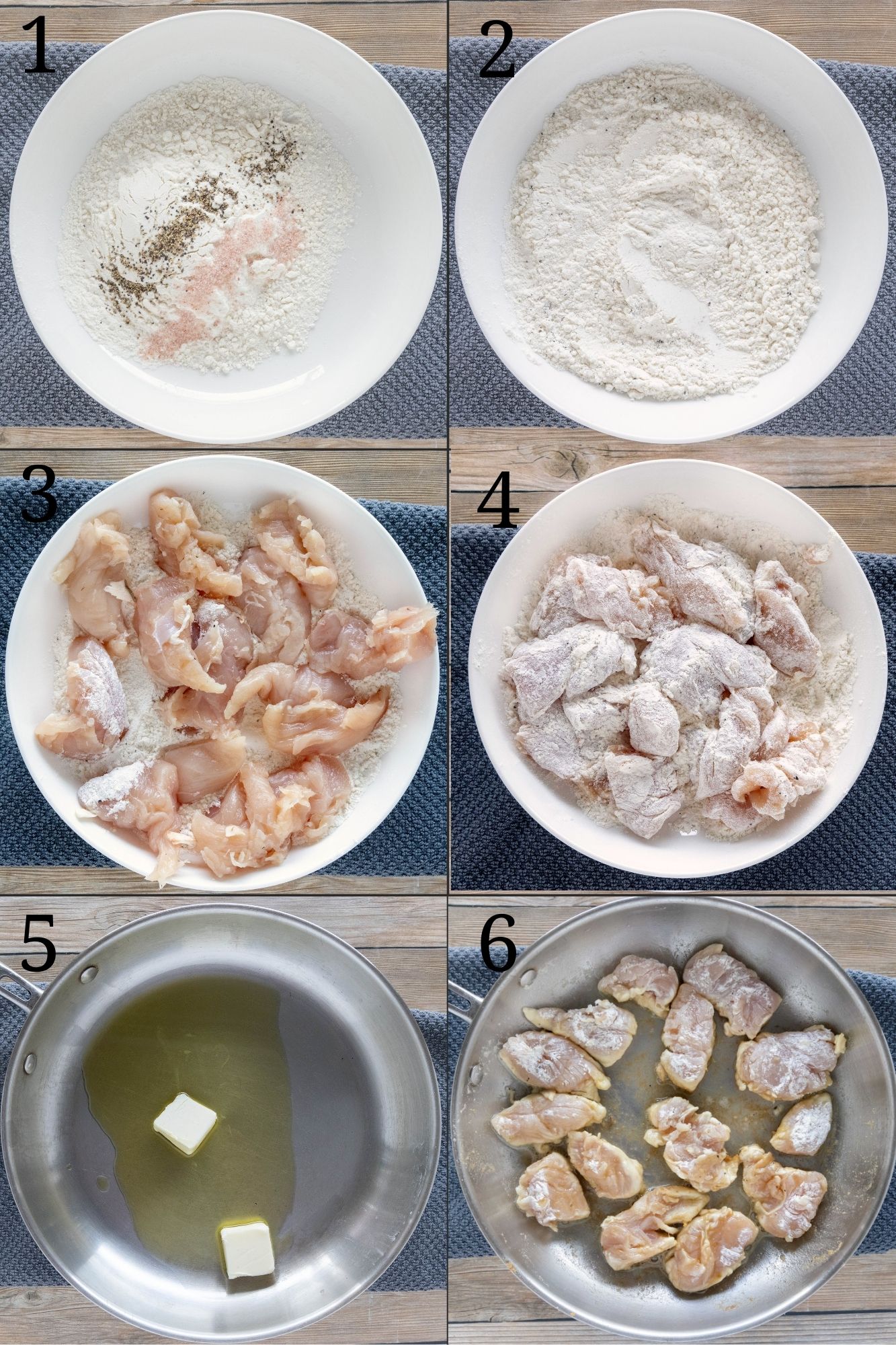 Collage showing how to begin the recipe.