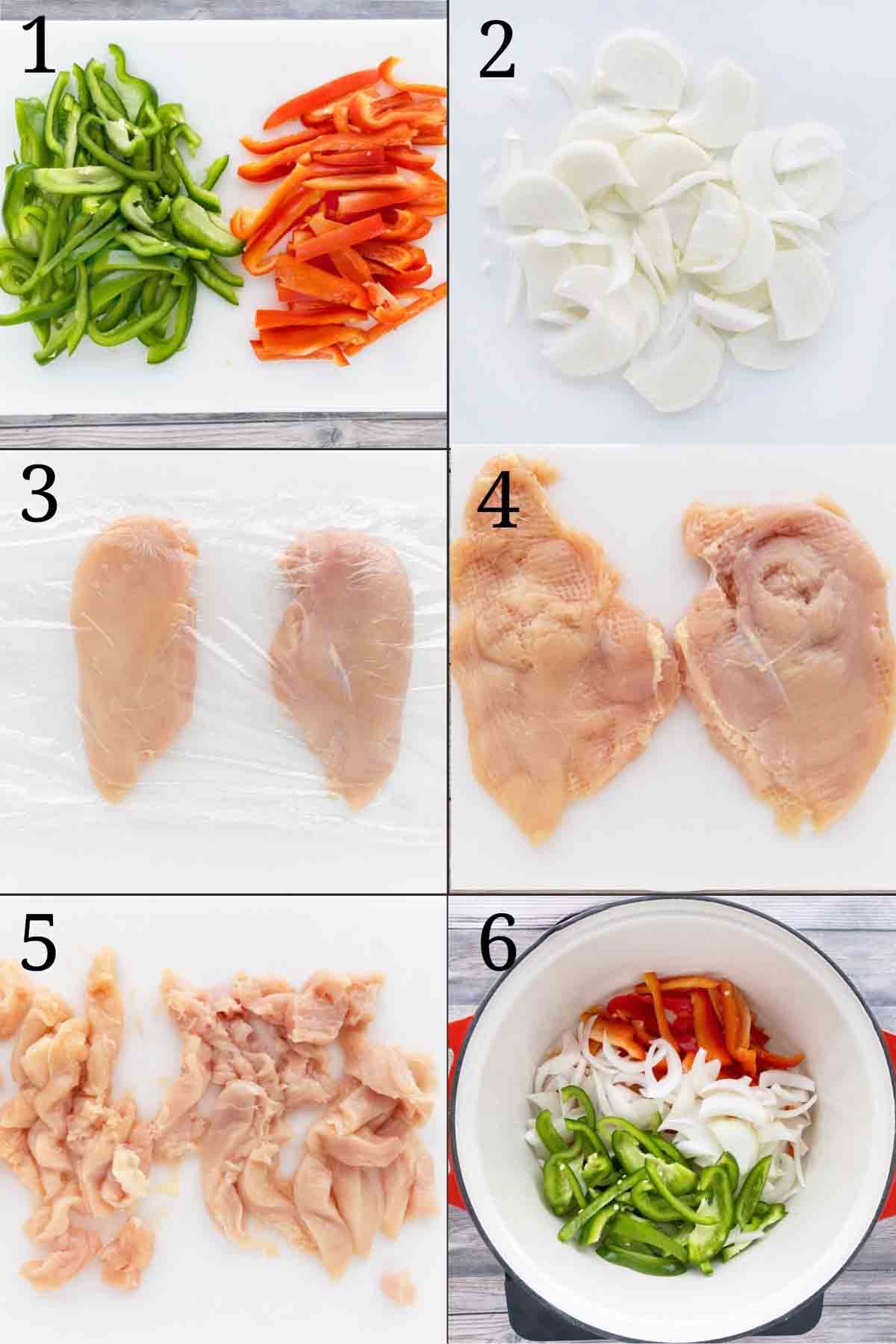 Collage showing how to begin the recipe.
