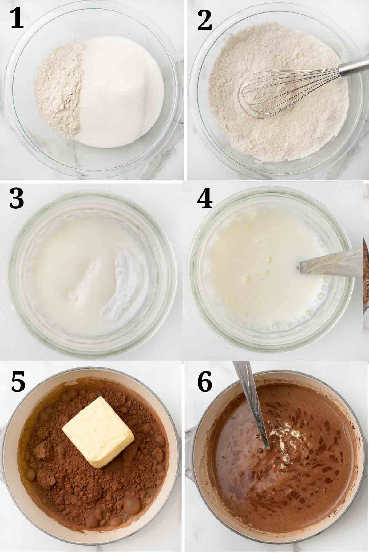 Collage showing how to begin the recipe.