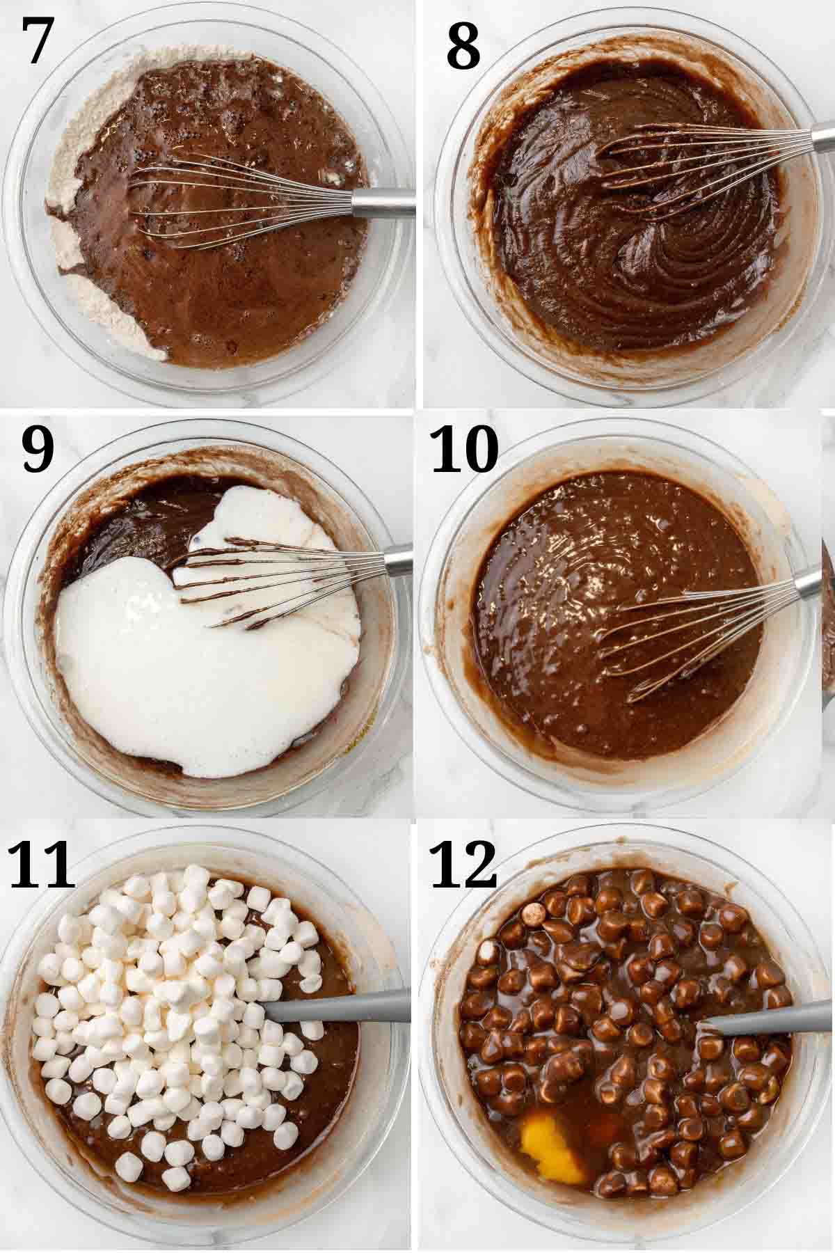 Collage showing the next steps in the recipe.