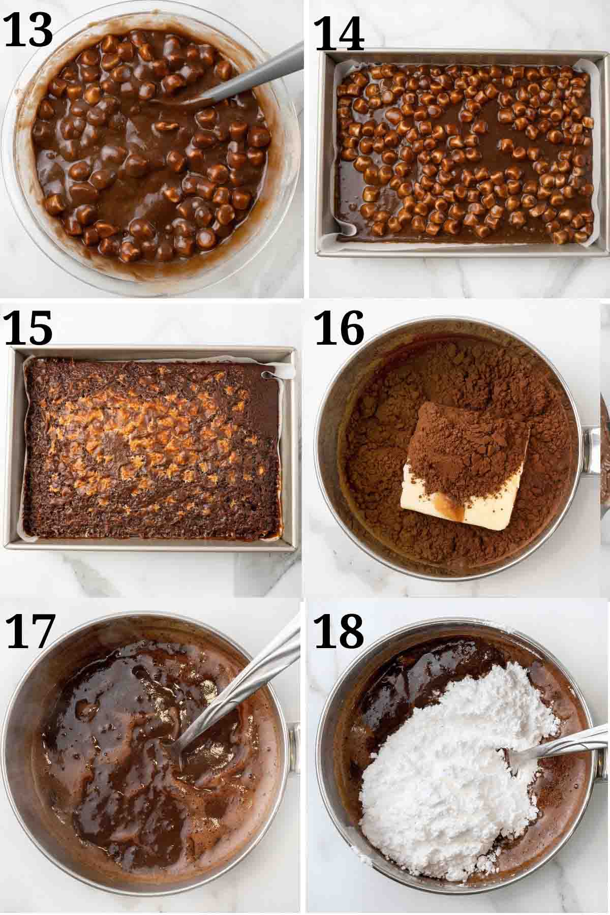 Collage showing the next steps in the recipe.