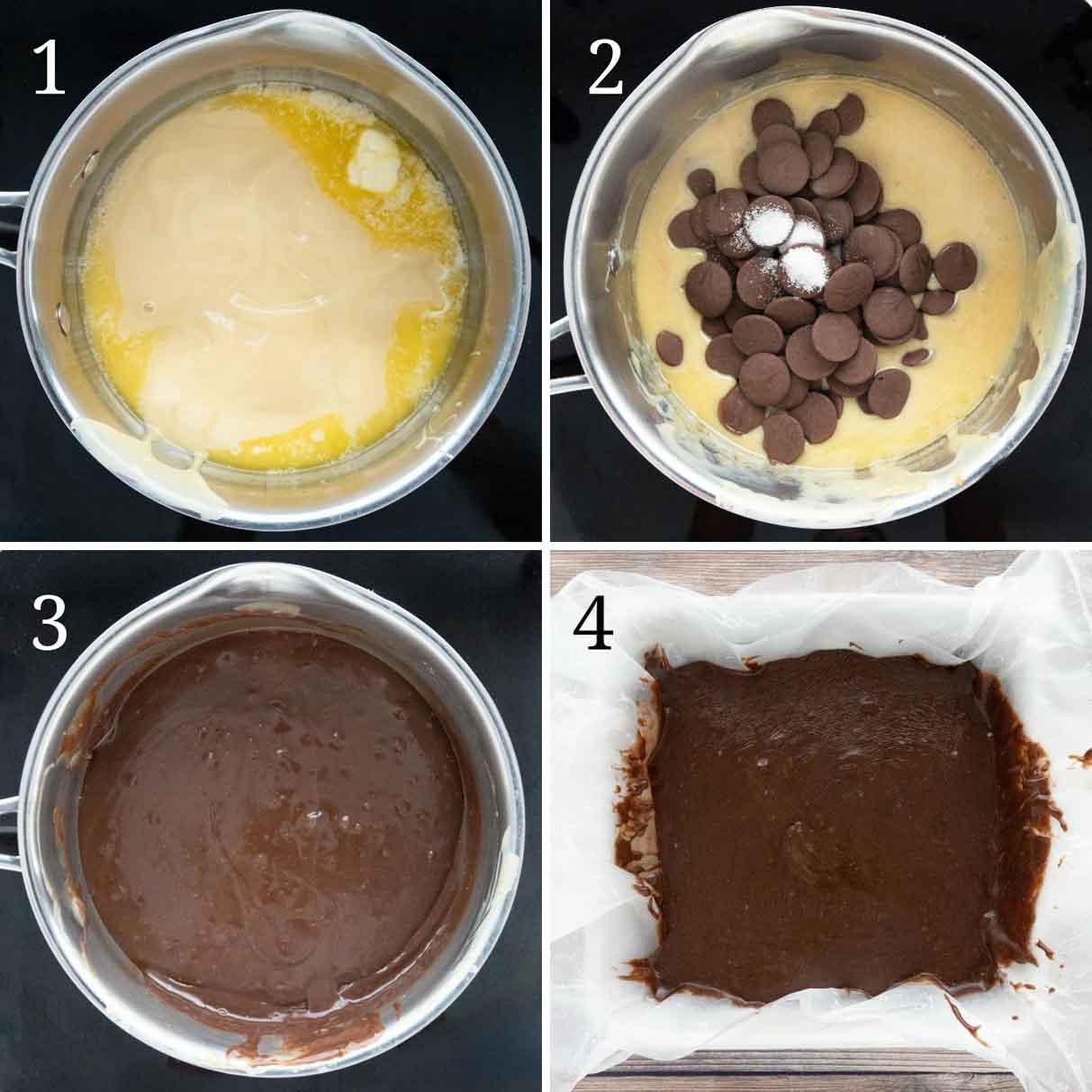 Collage showing how to start the recipe.
