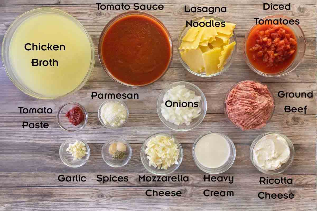 Ingredients to make the recipe.