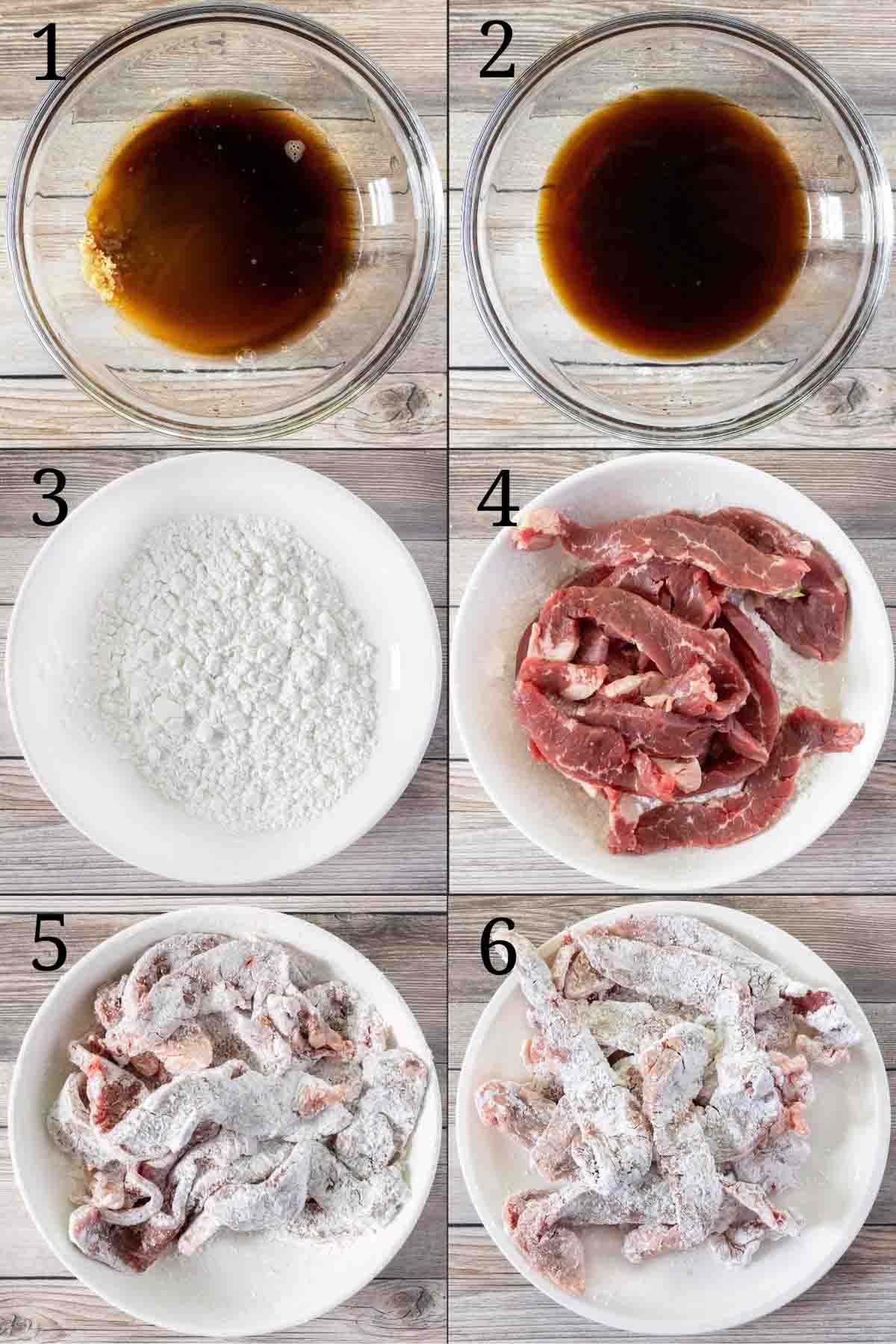 Collage showing how to begin the recipe.