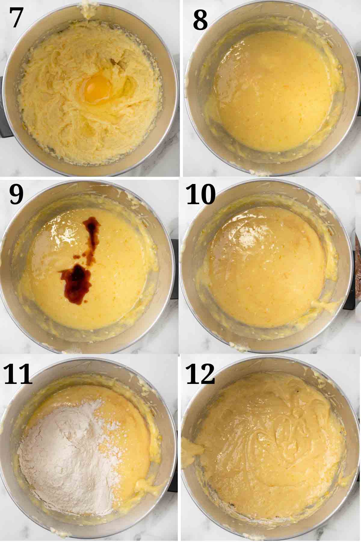 Collage showing the next steps in the recipe.